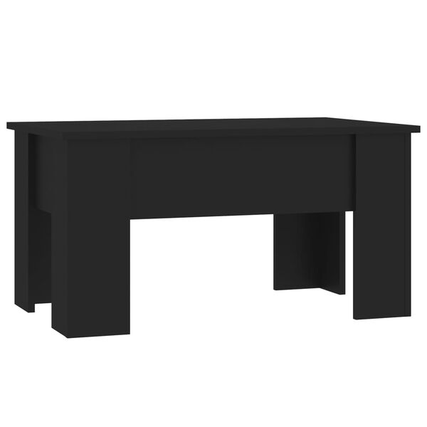 vidaXL Table basse noir 79x49x41 cm bois d'ingénierie