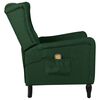 vidaXL Fauteuil de massage inclinable Vert foncé Tissu