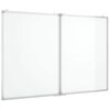 vidaXL Tableau blanc magnétique pliable 120x100x1,7 cm aluminium