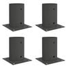 vidaXL Ancre ronde au sol 4 pcs Anthracite 15 x 15 x 15 cm m&eacute;tal