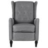 vidaXL Fauteuil de massage inclinable Gris clair Tissu