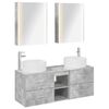 vidaXL Ensemble de mobilier de salle de bain 5 pcs Gris b&eacute;ton