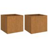 vidaXL Jardini&egrave;res 2 pcs 42x40x39 cm acier corten