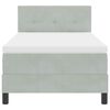 vidaXL Lit &agrave; ressorts avec matelas Gris clair 100 x 200 cm Velours