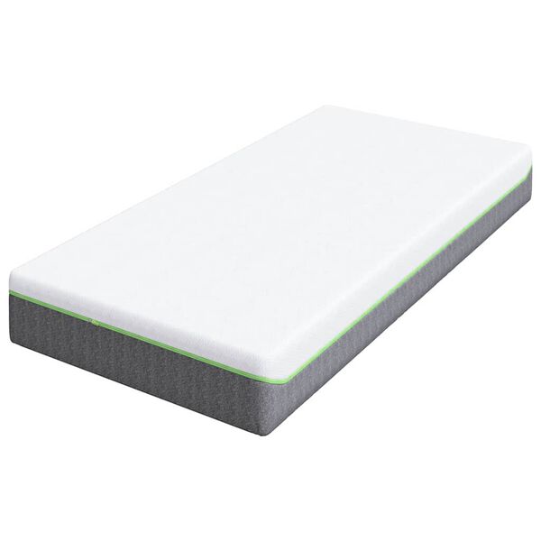 vidaXL Matelas Blanc et Gris 90 x 190 cm Tissu jacquard