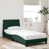 vidaXL Lit avec matelas Hanko vert fonc&eacute; 80x200 cm velours