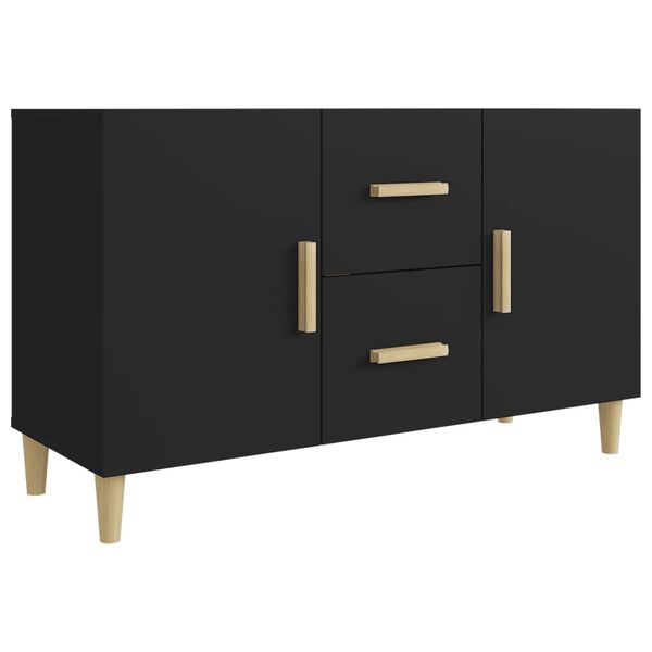 vidaXL Buffet noir 100x36x60 cm bois d'ingénierie