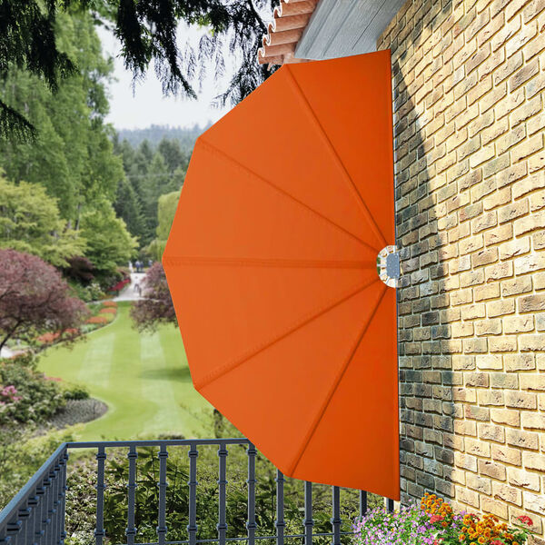 vidaXL Auvent lat&eacute;ral pliable de terrasse Terre cuite 160 cm