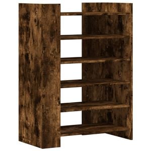 vidaXL Armoire &agrave; chaussures ch&ecirc;ne fum&eacute; 74,5x37,5x100 cm