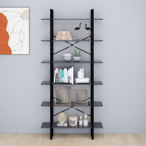 vidaXL Armoire haute Gris 100x30x210 cm Bois d&rsquo;ing&eacute;nierie