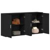 vidaXL Buffet 2 pcs Ch&ecirc;ne noir 79 x 38 x 80 cm Bois d'ing&eacute;nierie