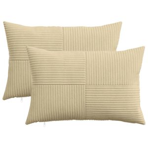 vidaXL Housse de coussin 2 pcs ALMELO Vert gris 30 x 50 cm