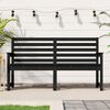 vidaXL Banc de jardin noir 159,5x48x91,5 cm bois massif de pin