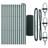 vidaXL Cl&ocirc;ture avec poteau Vert 0,8 x 25 m Acier et PVC