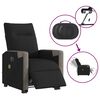 vidaXL Fauteuil inclinable de massage &eacute;lectrique Noir Tissu