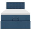 vidaXL Lit ottoman avec matelas bleu 100x200 cm tissu