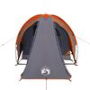 vidaXL Tente de camping à dôme 2 personnes gris et orange imperméable
