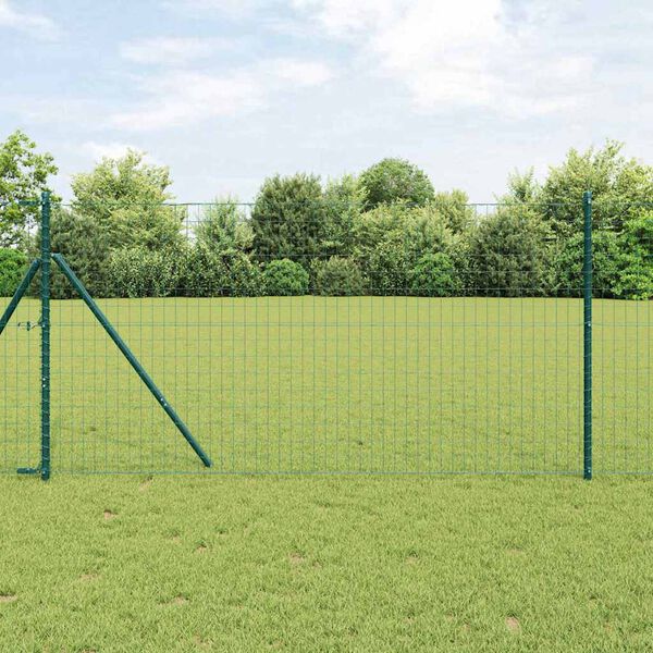 vidaXL Clôture Euro Vert 1.2 x 25 m Fer revêtu de PVC