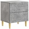 vidaXL Table de chevet Gris b&eacute;ton 43 x 34,5 x 48 cm Bois d'ing&eacute;nierie
