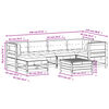 vidaXL Salon de jardin 7 pcs avec coussins Bois de pin massif