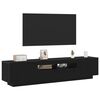 vidaXL Ensemble meuble TV Montage mural 2 pcs Noir 180 x 35 x 40 cm