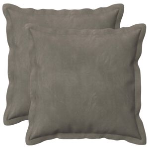 vidaXL Housse de coussin 2 pcs HOUTEN Gris clair 30 x 30 cm Velours
