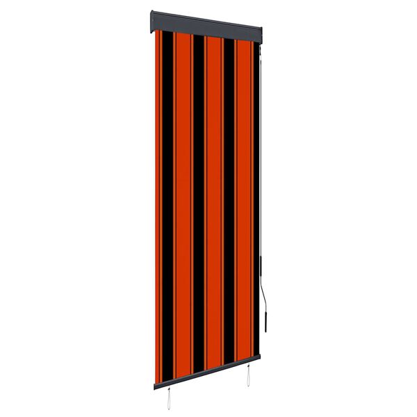vidaXL Store roulant d'extérieur 60x250 cm Orange et marron