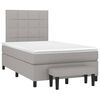 vidaXL Sommier &agrave; lattes de lit avec matelas Gris clair 120x200cm Tissu