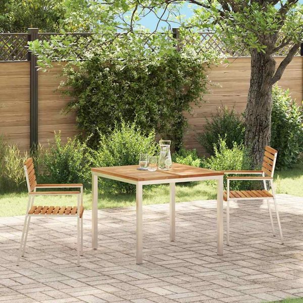 vidaXL Chaise de jardin 2 pcs Huile Naturelle Bois de teck massif