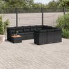 vidaXL Salon de jardin 11 pcs avec coussins noir r&eacute;sine tress&eacute;e
