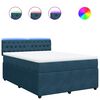 vidaXL Sommier &agrave; lattes de lit et matelas bleu 140x200 cm velours