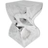 vidaXL Table auxiliaire / Tabouret Forme torsadée Aluminium Argenté