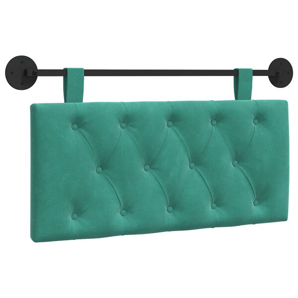vidaXL T&ecirc;te de lit suspendue Turquoise 100 x 55 x 7 cm Velours
