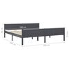 vidaXL Cadre de lit sans matelas bois massif de pin gris 180x200 cm