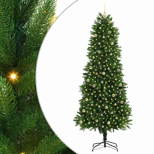 vidaXL Sapin de Noël avec 300 LED avec support Vert 240 cm PE