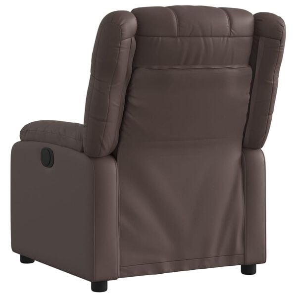 vidaXL Fauteuil inclinable Marron Similicuir