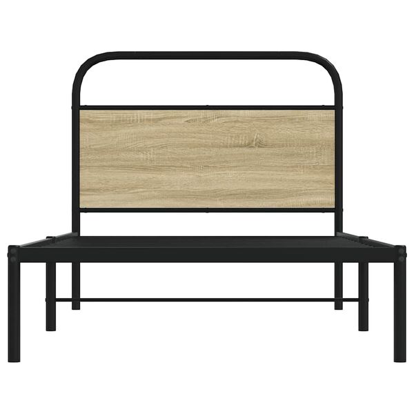 vidaXL Cadre de lit sans matelas 90x190cm ch&ecirc;ne sonoma bois ing&eacute;nierie