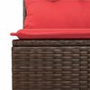vidaXL Salon de jardin avec coussins 9 pcs marron r&eacute;sine tress&eacute;e