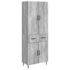 vidaXL Ensemble de Meubles 2 pcs Sonoma gris 66 x 34,5 x 89,5 cm