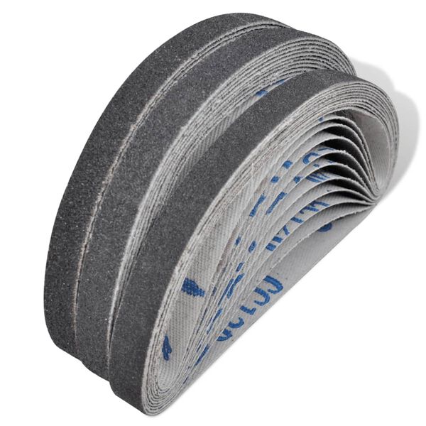 Lot de 30 courroies abrasives pour ponceuse &agrave; bande pneumatique