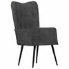 vidaXL Chaise &agrave; oreilles Noir Toile