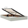 vidaXL Lit de Rangement avec matelas Gris clair 140 x 200 cm Velours