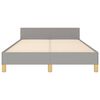 vidaXL Cadre de lit sans matelas gris clair 120x190 cm tissu