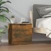vidaXL Table de chevet Ch&ecirc;ne fum&eacute; 40x39x40 cm