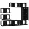 vidaXL Ensemble meuble TV 8 pcs Chêne noir Bois d'ingénierie
