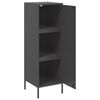 vidaXL Buffet haut noir 36x39x113 cm acier