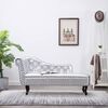 vidaXL Chaise longue Argent&eacute; Similicuir