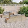 vidaXL Ensemble de canap&eacute; de jardin 8 pcs Beige Poly rotin