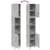 vidaXL Armoire de salle de bain gris b&eacute;ton 30x30x190 cm