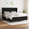 vidaXL Sommier &agrave; lattes de lit avec matelas Noir 160x200 cm Tissu